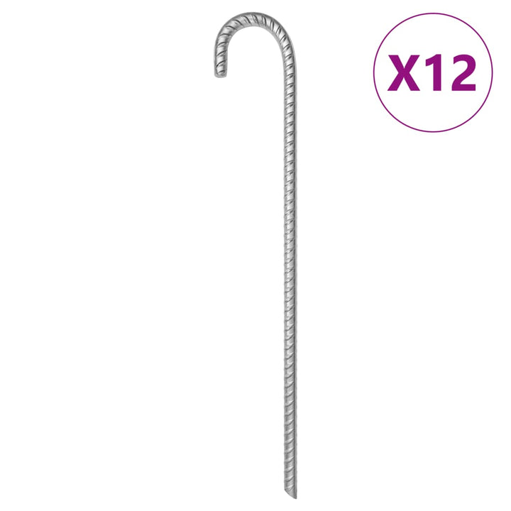 Țăruși De Cort, 24 Buc., 17 Cm, Ø20 Mm, Oțel Galvanizat