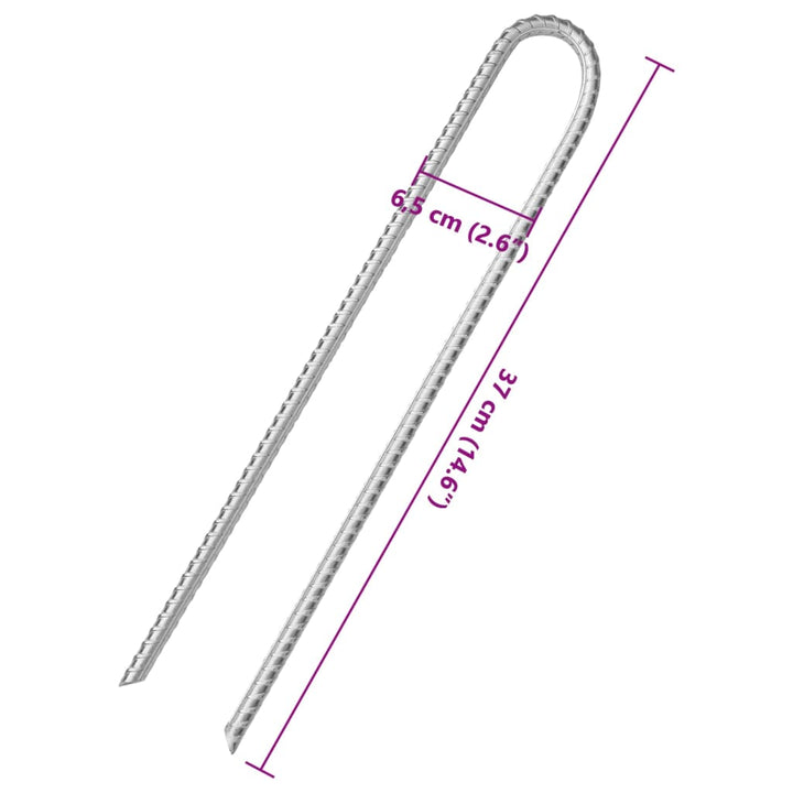 Țăruși De Cort, 12 Buc., , Ø10 Mm, Oțel Galvanizat