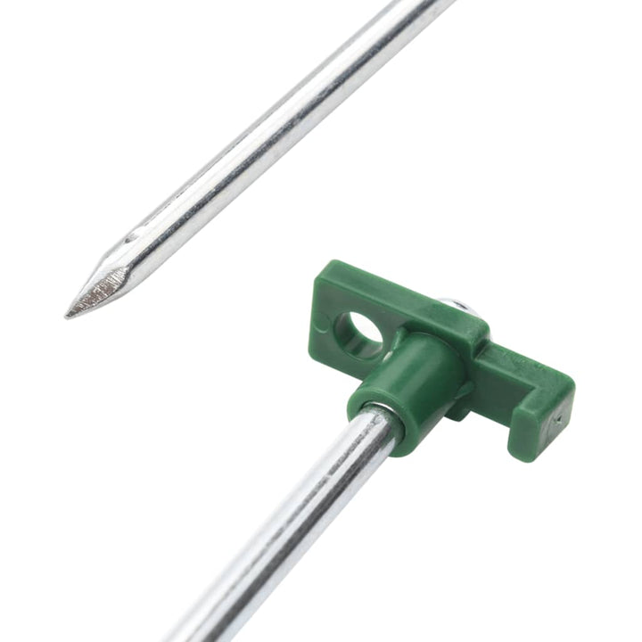 Țăruși De Cort, 12 Buc., 25 Cm, 7 Mm, Oțel Galvanizat Și Pp