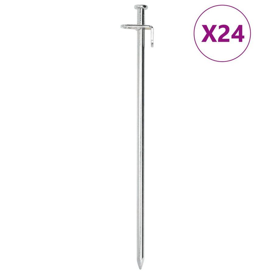 Țăruși De Cort, 24 Buc., , 8 Mm, Oțel Galvanizat