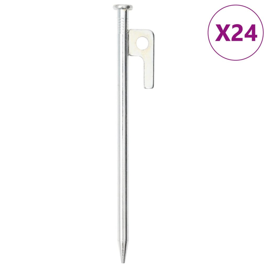 Țăruși De Cort, 24 Buc., 20 Cm, 9 Mm, Oțel Galvanizat