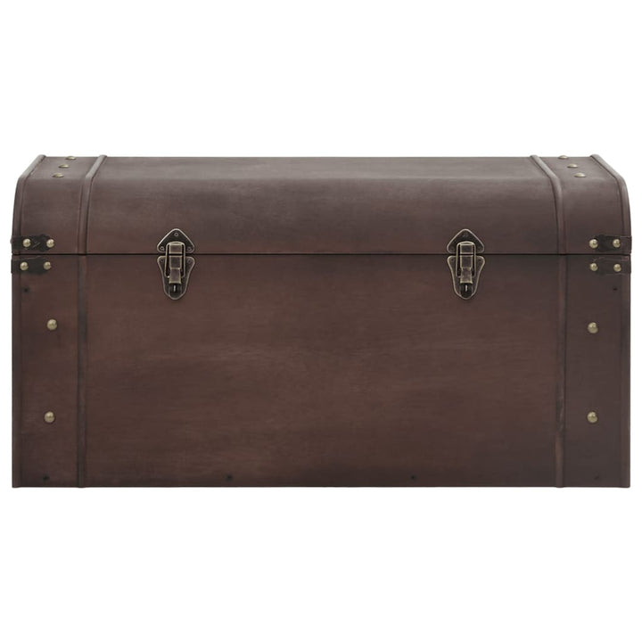 Cufăr De Comori Cu Zăvoare Maro Închis 79,5X39,5X39,5 Cm Placaj