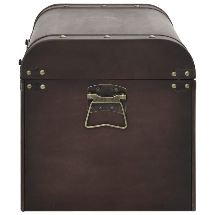 Cufăr De Comori Cu Zăvoare Maro Închis 79,5X39,5X39,5 Cm Placaj