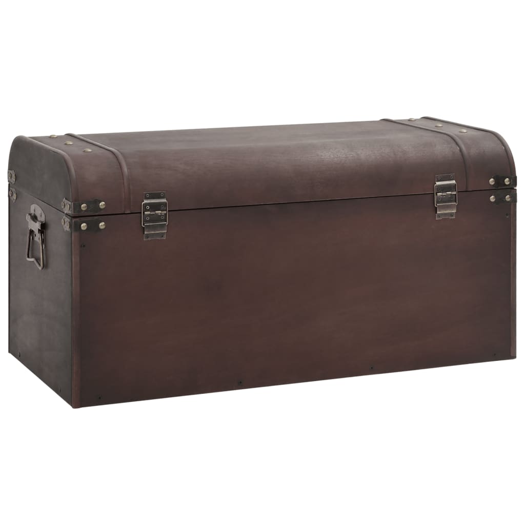 Cufăr De Comori Cu Zăvoare Maro Închis 79,5X39,5X39,5 Cm Placaj