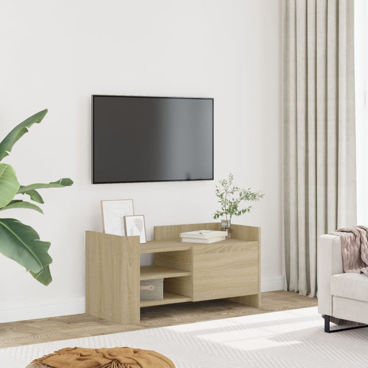 Comodă Tv, Gri Sonoma, 100X35X40 Cm, Lemn Prelucrat