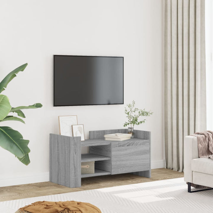 Comodă Tv, Gri Sonoma, 100X35X40 Cm, Lemn Prelucrat