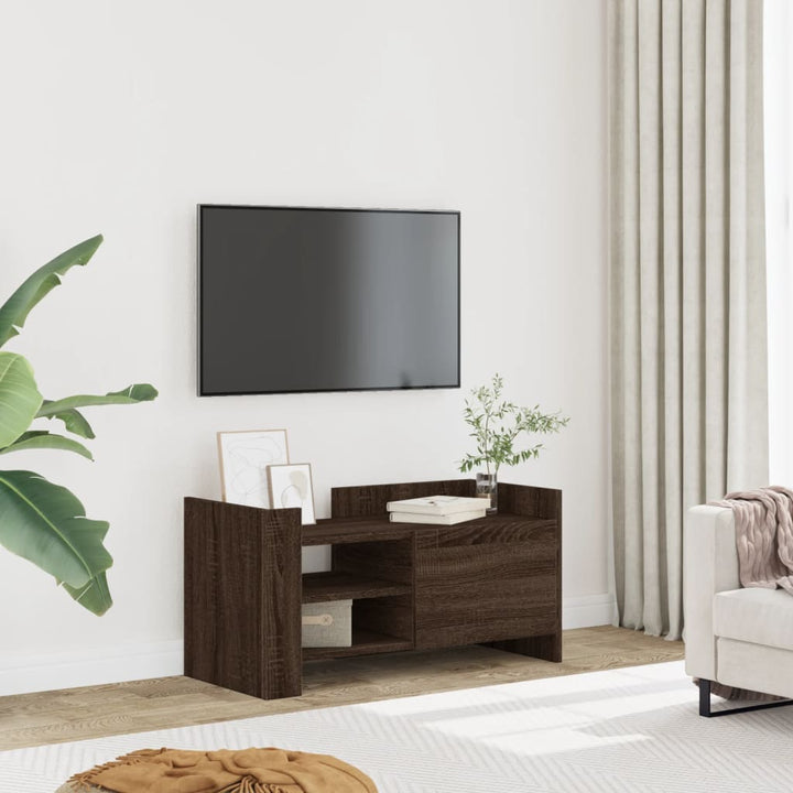 Comodă Tv, Gri Sonoma, 100X35X40 Cm, Lemn Prelucrat