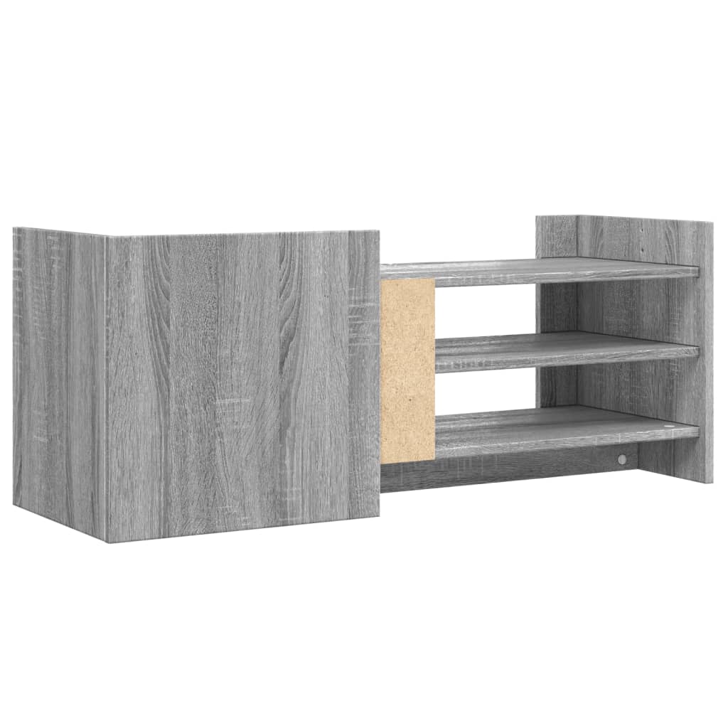 Comodă Tv, Gri Sonoma, 100X35X40 Cm, Lemn Prelucrat