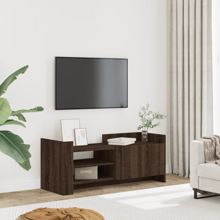 Comodă Tv, Gri Sonoma, 100X35X40 Cm, Lemn Prelucrat
