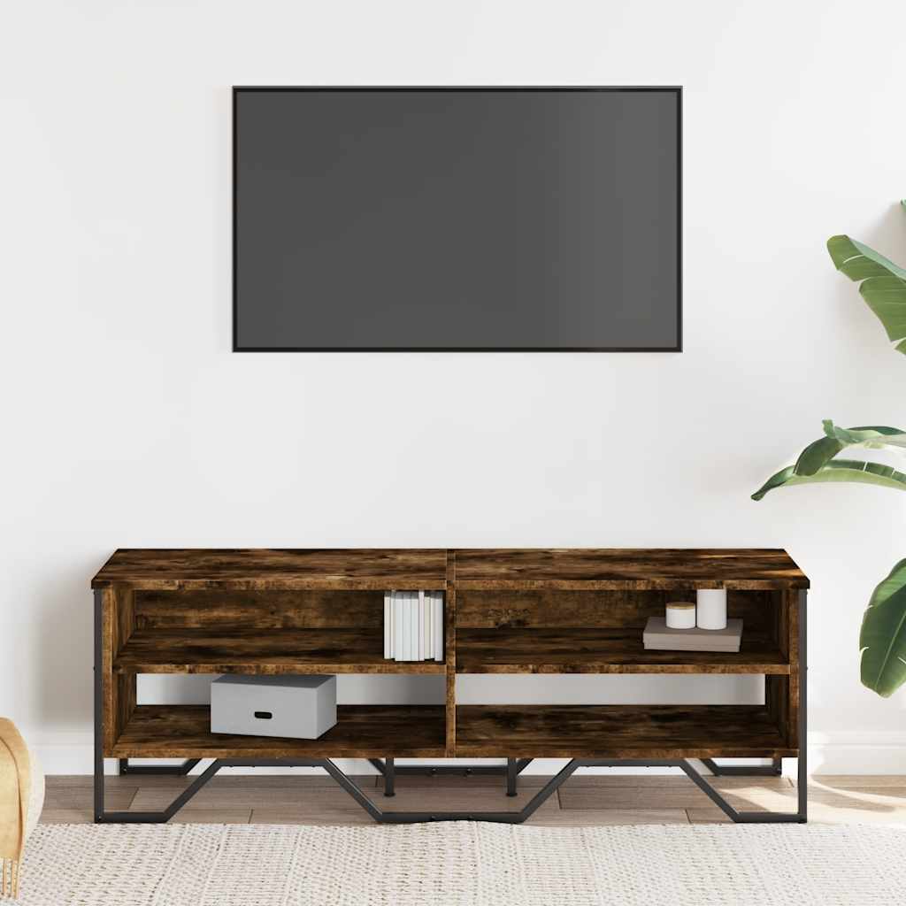 Dulap Tv, Stejar Fumuriu, 122X34X41 Cm, Lemn Prelucrat