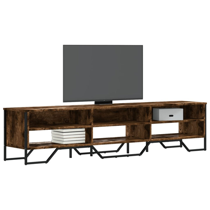 Dulap Tv, Stejar Fumuriu, 122X34X41 Cm, Lemn Prelucrat