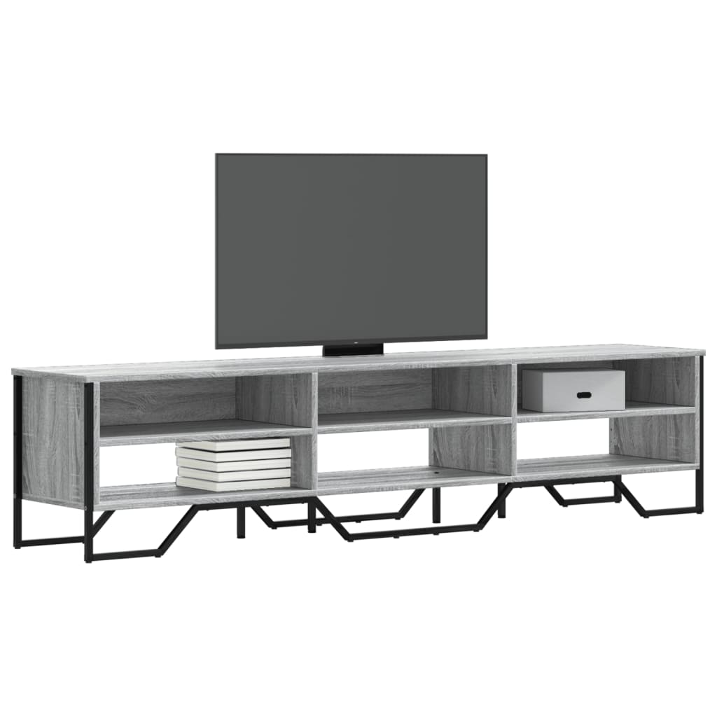 Dulap Tv, Stejar Fumuriu, 122X34X41 Cm, Lemn Prelucrat