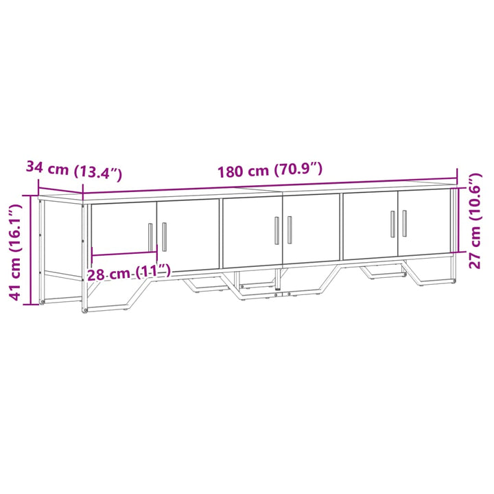 Dulap Tv, , 180X34X41 Cm, Lemn Prelucrat