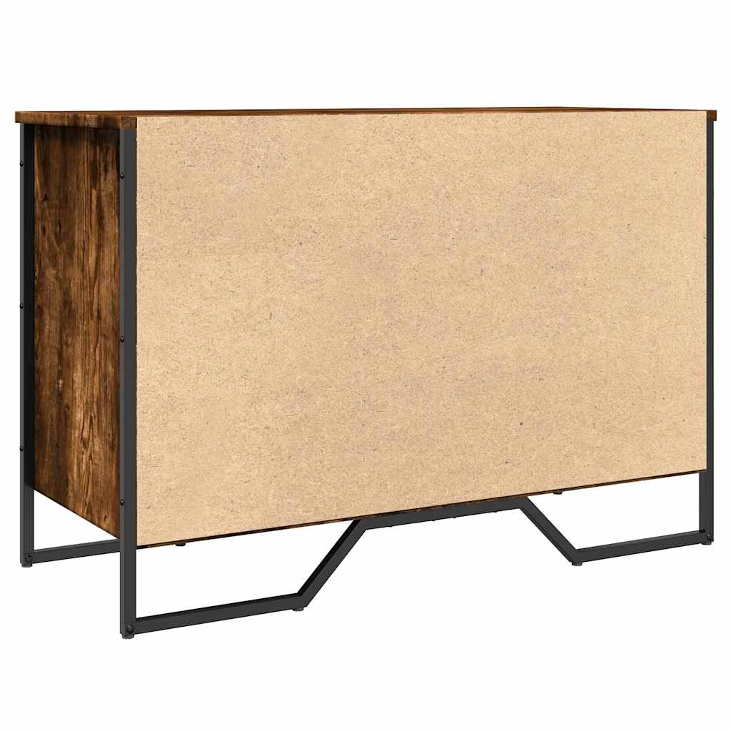 Pantofar, Stejar Fumuriu, 90X38X61,5 Cm, Lemn Prelucrat