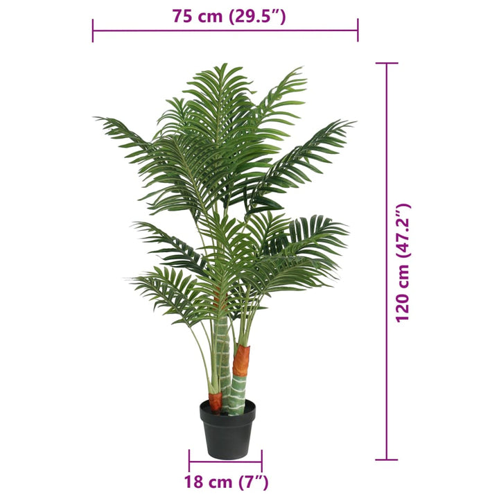Palmier Artificial Cu 3 Trunchiuri, Verde, , Pp