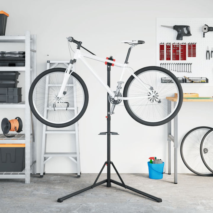 Suport Reparare Biciclete Pliabil Reglabil 92-152 Cm Roșu Oțel