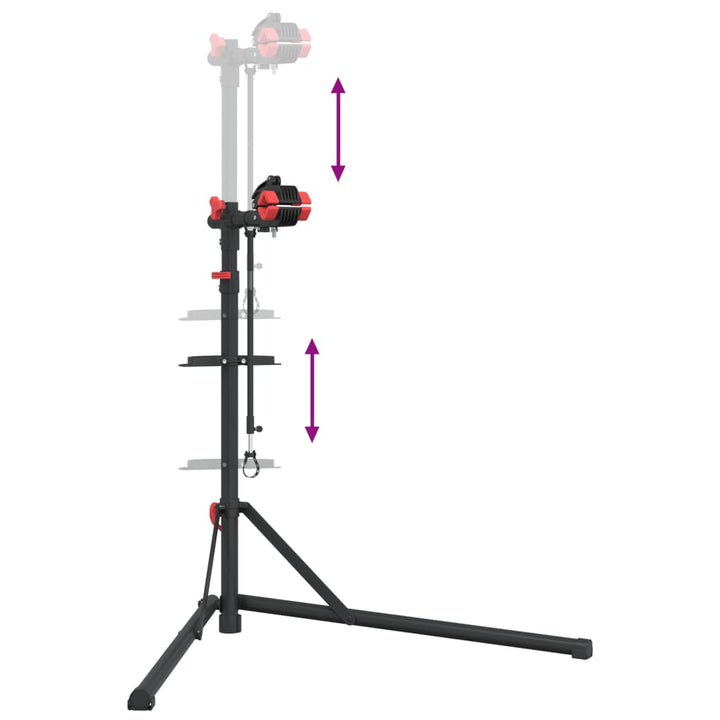 Suport Reparare Biciclete Pliabil Reglabil 92-152 Cm Roșu Oțel