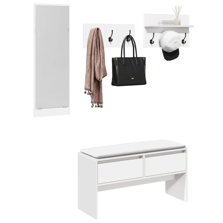 Set Mobilier Pentru Hol, 4 Piese, , Lemn Prelucrat