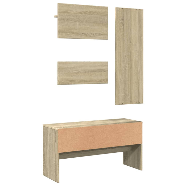 Set Mobilier Pentru Hol, 4 Piese, , Lemn Prelucrat