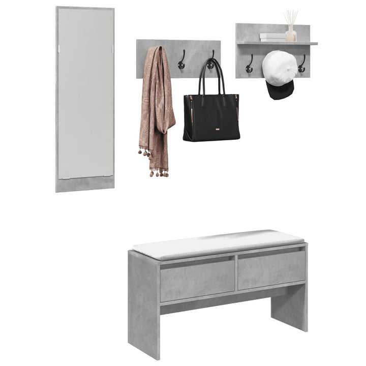 Set Mobilier Pentru Hol, 4 Piese, , Lemn Prelucrat