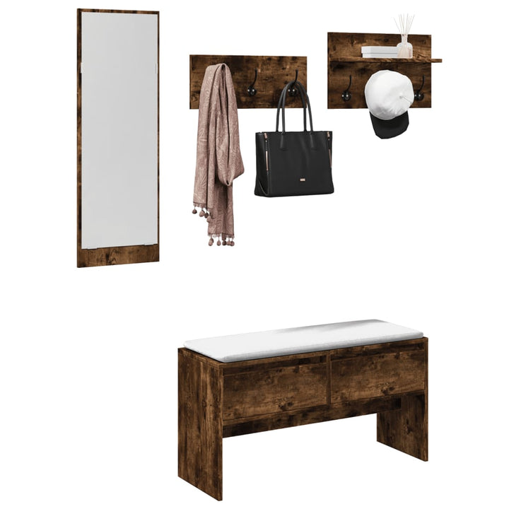 Set Mobilier Pentru Hol, 4 Piese, , Lemn Prelucrat