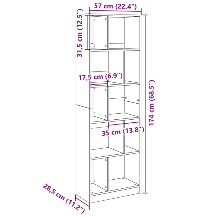 Bibliotecă, , 57X28,5X, Lemn Prelucrat
