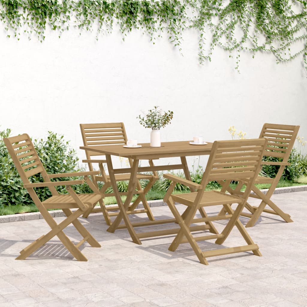 Set Mobilier De Grădină, 5 Piese, Lemn Masiv De Acacia