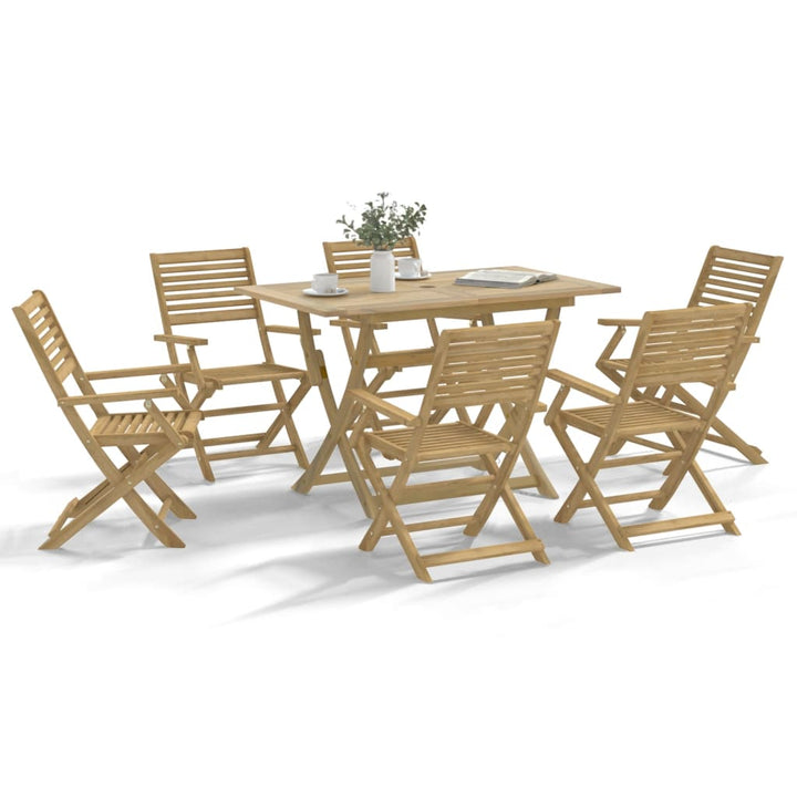 Set Mobilier De Grădină, 5 Piese, Lemn Masiv De Acacia