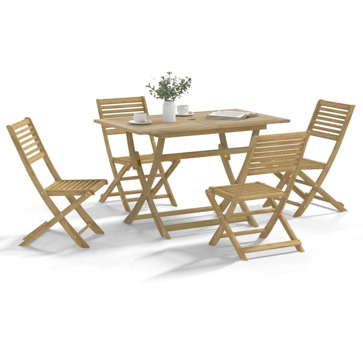 Set Mobilier De Grădină, 5 Piese, Lemn Masiv De Acacia