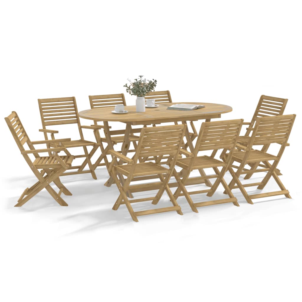 Set Mobilier De Grădină, 5 Piese, Lemn Masiv De Acacia