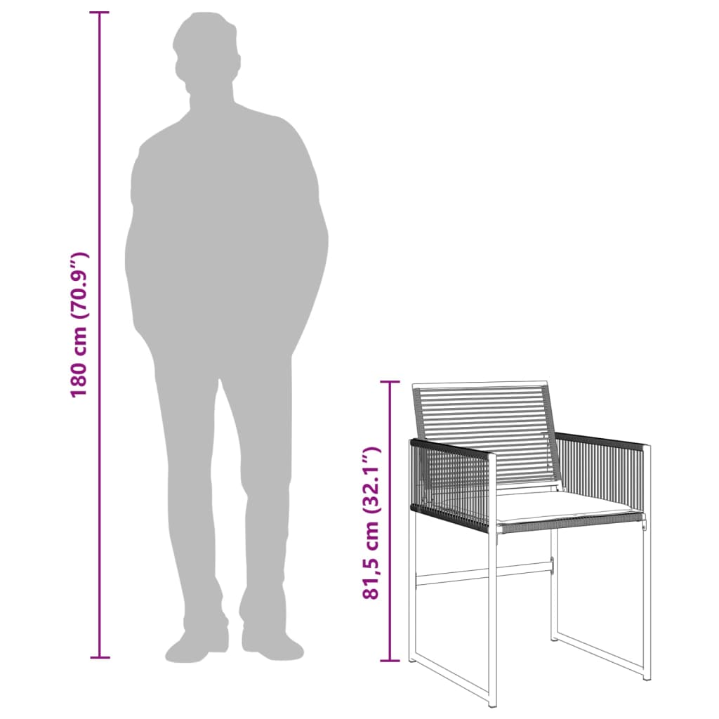 Set Mobilier De Grădină Cu Perne, 9 Piese, Negru, Poliratan
