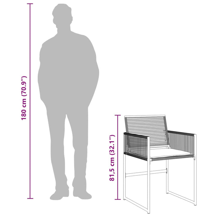 Set Mobilier De Grădină Cu Perne, 9 Piese, Negru, Poliratan