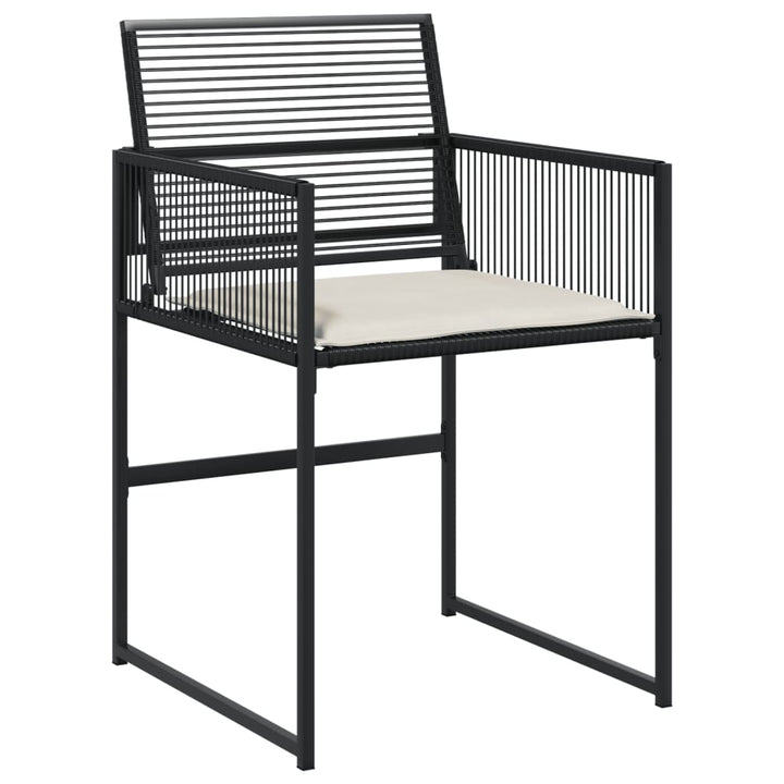 Set Mobilier De Grădină Cu Perne, 9 Piese, Negru, Poliratan