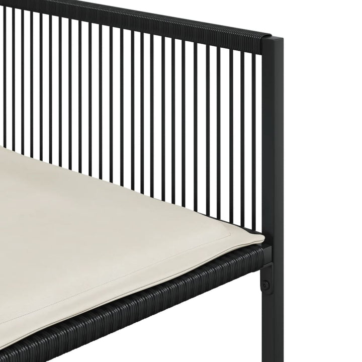 Set Mobilier De Grădină Cu Perne, 9 Piese, Negru, Poliratan