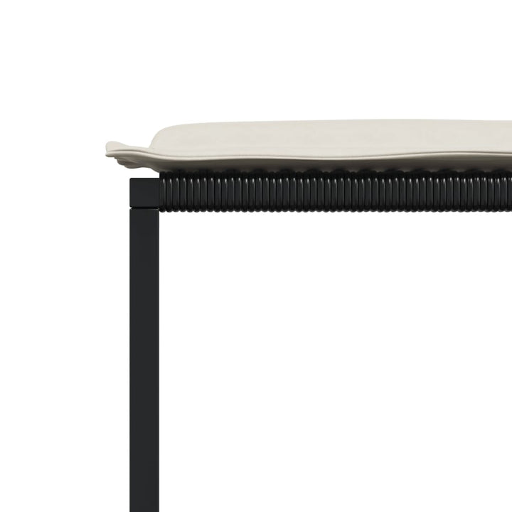 Set Mobilier De Grădină Cu Perne, 9 Piese, Negru, Poliratan