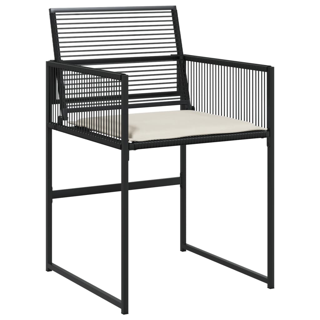 Set Mobilier De Grădină Cu Perne, 15 Piese, Negru, Poliratan