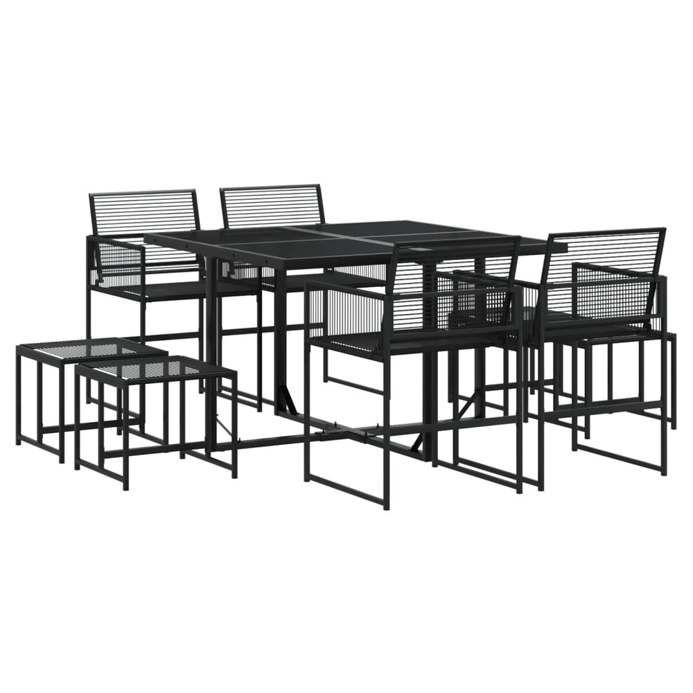 Set Mobilier De Grădină, 9 Piese, Poliratan