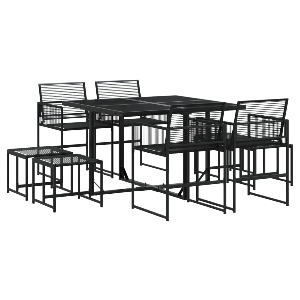 Set Mobilier De Grădină, 9 Piese, Poliratan