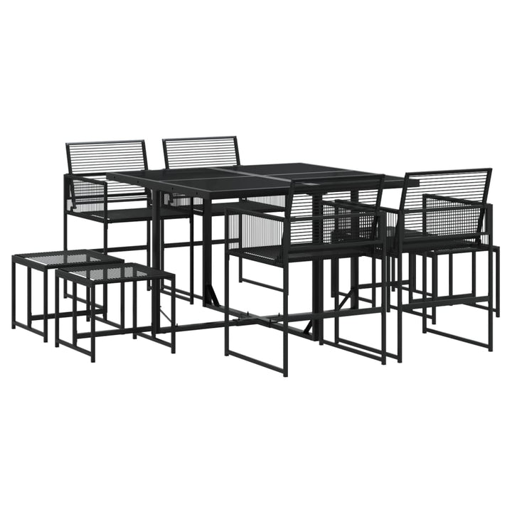Set Mobilier De Grădină, 9 Piese, Poliratan