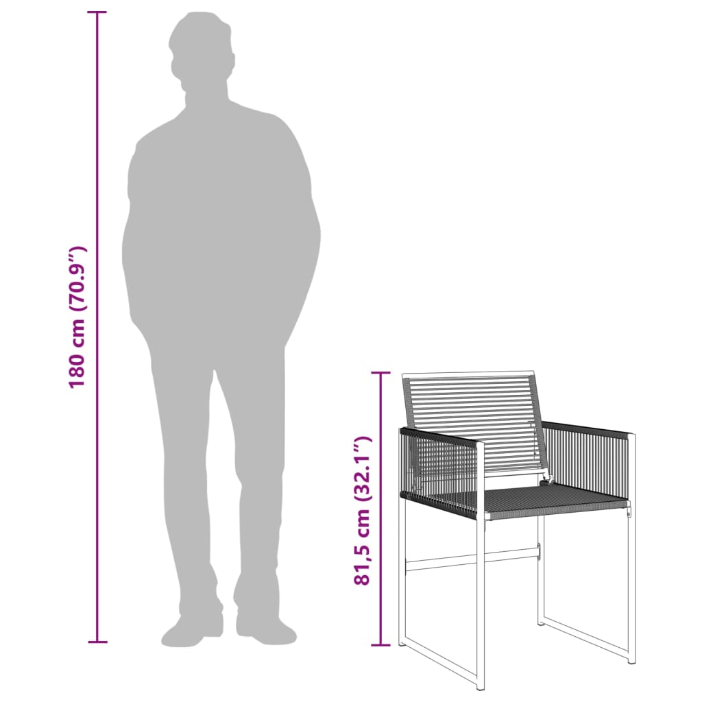 Set Mobilier De Grădină, 9 Piese, Poliratan