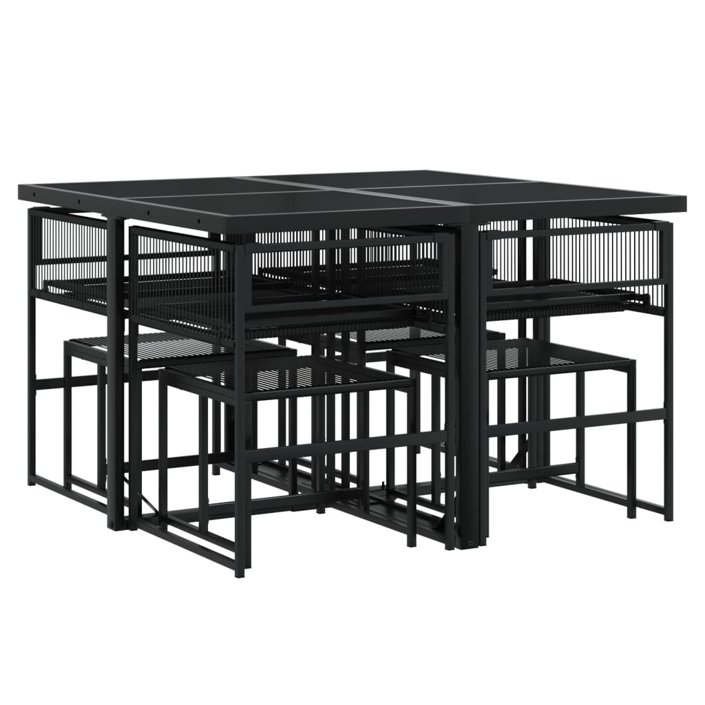 Set Mobilier De Grădină, 9 Piese, Poliratan