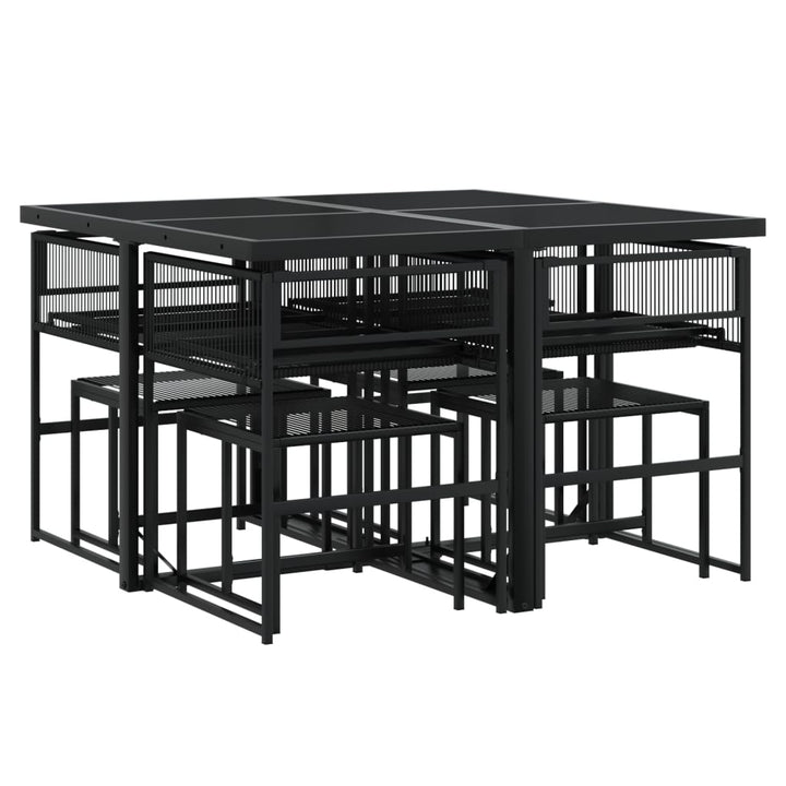 Set Mobilier De Grădină, 9 Piese, Poliratan