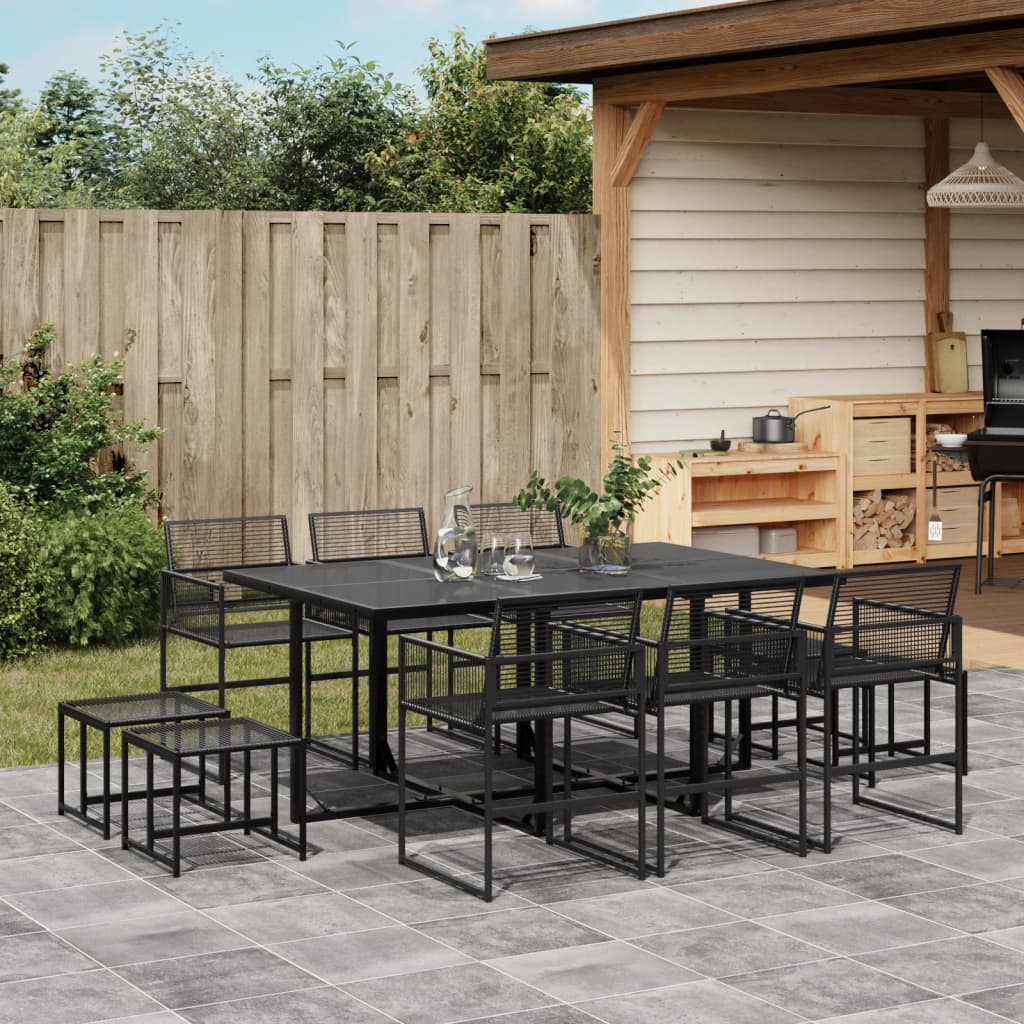 Set Mobilier De Grădină, 9 Piese, Poliratan