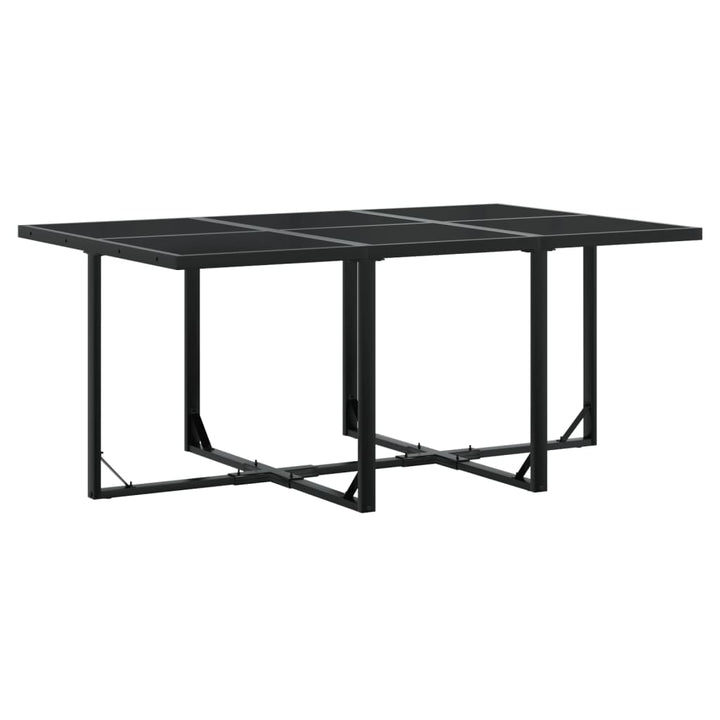 Set Mobilier De Grădină Cu Perne, 7 Piese, Negru, Poliratan