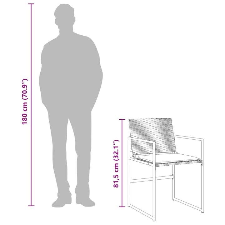 Set Mobilier De Grădină Cu Perne, 15 Piese, Negru, Poliratan