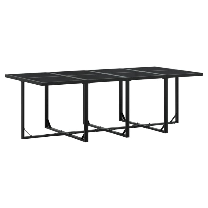 Set Mobilier De Grădină, 13 Piese, Cu Perne, Negru, Textilenă