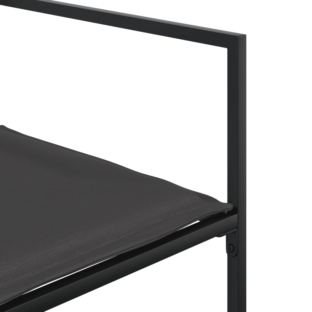 Set Mobilier De Grădină, 13 Piese, Cu Perne, Negru, Textilenă