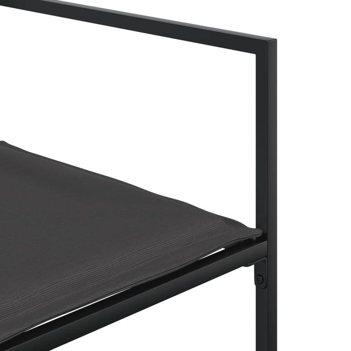 Set Mobilier De Grădină, 13 Piese, Cu Perne, Negru, Textilenă