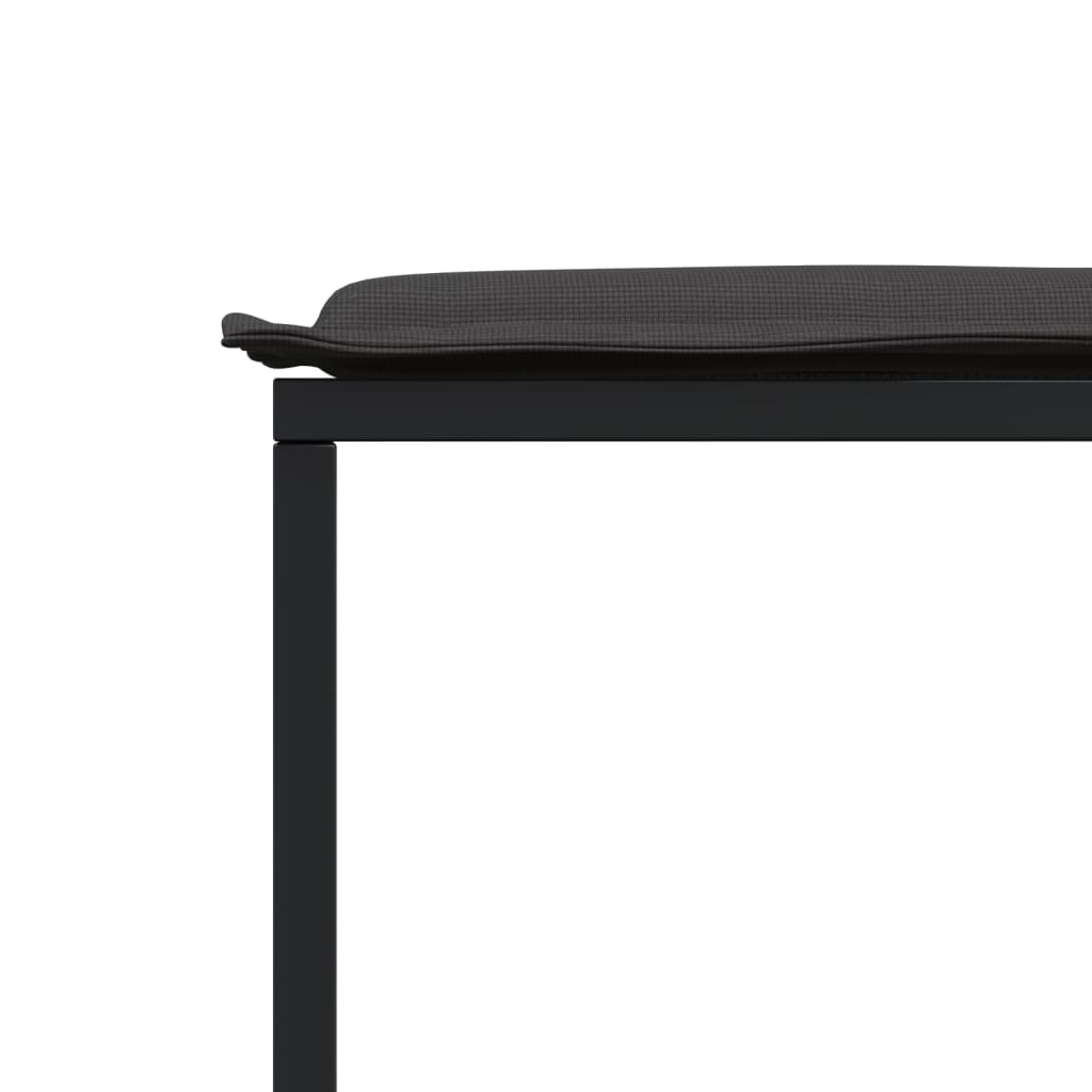 Set Mobilier De Grădină, 13 Piese, Cu Perne, Negru, Textilenă