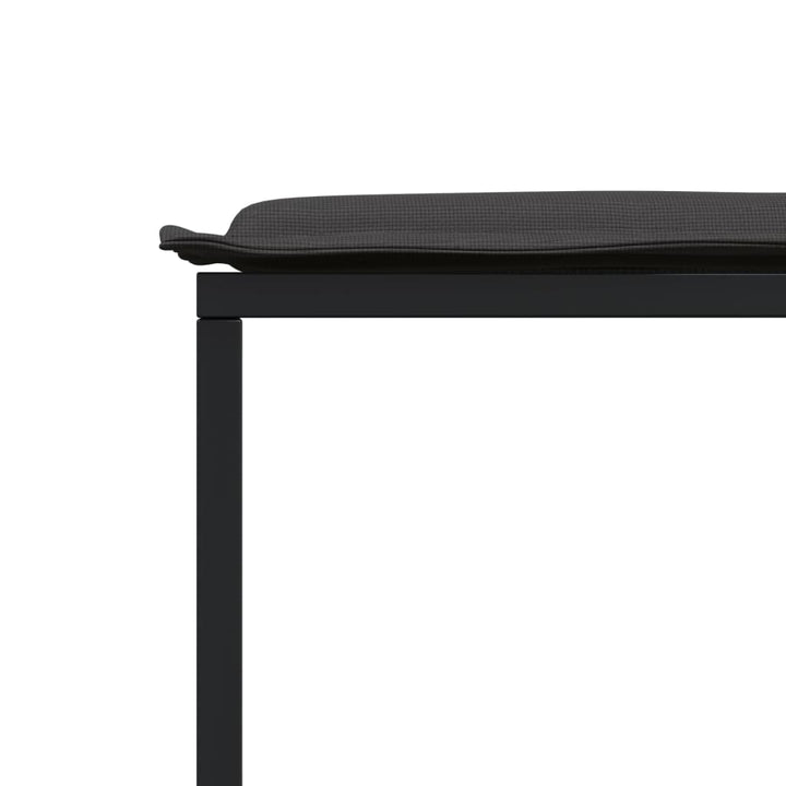 Set Mobilier De Grădină, 13 Piese, Cu Perne, Negru, Textilenă